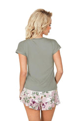 Donna t-shirt and patterned shorts womens pajamas  Adomoo
